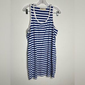 FADED GLORY BLUE & WHITE STRIPE Women DRESS SZ.XL